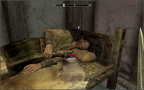 Enter the inn and find the hunter in one of the side rooms - Side Contract: Kill Anoriath - The Dark Brotherhood quests - The Elder Scrolls V: Skyrim Game Guide