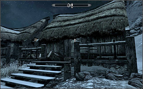 It is much better to wait until night, because Beitild should go then to sleep to her hut near the water (screen above) - Side Contract: Kill Beitild - The Dark Brotherhood quests - The Elder Scrolls V: Skyrim Game Guide