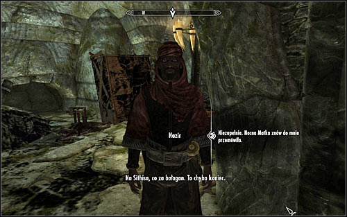 Locate Nazir and walk to him to start a conversation (screen above) - Hail Sithis! - p. 1 - The Dark Brotherhood quests - The Elder Scrolls V: Skyrim Game Guide
