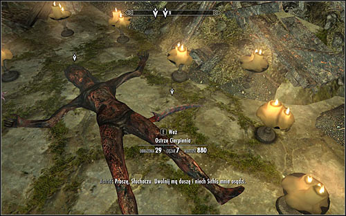 Look for the Blade of Woe lying next to Astrid and pick it up (screen above) - Death Incarnate - The Dark Brotherhood quests - The Elder Scrolls V: Skyrim Game Guide