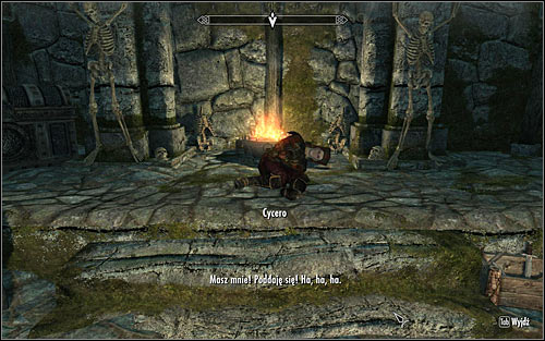 Walk to the end of the corridor and choose the door to the right, ignoring fact that the game has temporarily blocked the usage of weapons and spells - The Cure for Madness - p. 2 - The Dark Brotherhood quests - The Elder Scrolls V: Skyrim Game Guide