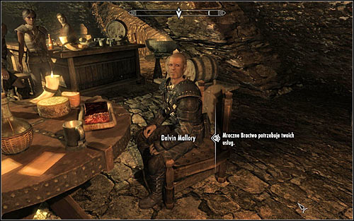 After getting inside the Ragged Flagon inn, locate Delvin Mallory and talk to him (screen above) - The Silence Has Been Broken - The Dark Brotherhood quests - The Elder Scrolls V: Skyrim Game Guide