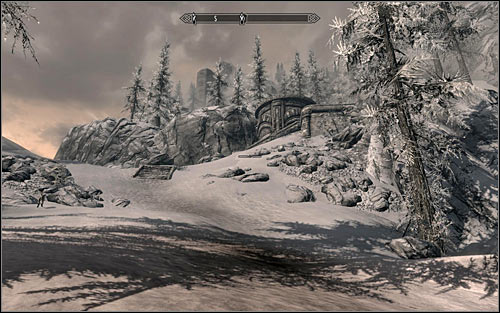 An entrance to the ruins is located high in the mountains and it is best to reach it from the north - Mourning Never Comes - p. 1 - The Dark Brotherhood quests - The Elder Scrolls V: Skyrim Game Guide