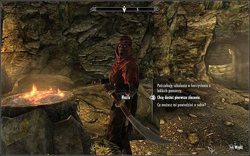Youll probably find Nazir in the main cave of the Dark Brotherhoods Sanctuary or in the dining room - Sanctuary - The Dark Brotherhood quests - The Elder Scrolls V: Skyrim Game Guide