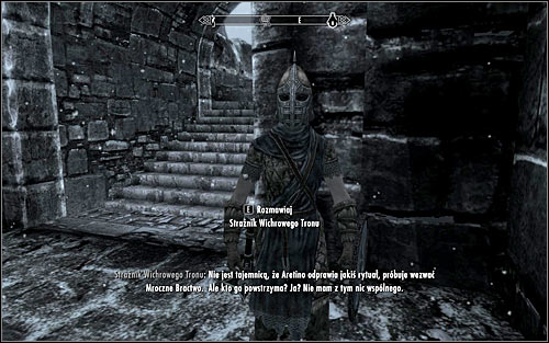 Another easy method to find out about this quest is to go to the Windhelm and find any of Windhelm Guards, who would tell you a similar rumor (screen above) - Innocence Lost - The Dark Brotherhood quests - The Elder Scrolls V: Skyrim Game Guide