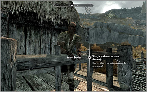 If youve decided to help Cicero, then youll have to use the Speech skill during the conversation with Vantus Loreius and choose a dialog option connected to persuasion (screen above) - Delayed Burial - The Dark Brotherhood quests - The Elder Scrolls V: Skyrim Game Guide
