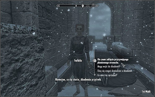 Faralda will ask you to cast a random spell - First Lessons - College of Winterhold quests - The Elder Scrolls V: Skyrim Game Guide