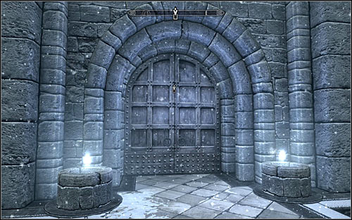 Use the door leading to the Hall of the Elements (screen above) - First Lessons - College of Winterhold quests - The Elder Scrolls V: Skyrim Game Guide