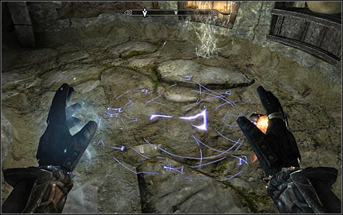 Go up the stairs and head to the southern door - Under Saarthal - p. 2 - College of Winterhold quests - The Elder Scrolls V: Skyrim Game Guide