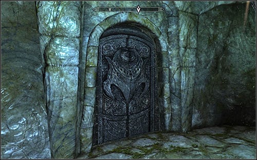 Luckily you wont have to go through the whole ruins again, as you can use the door behind the magic sphere (screen above) - Under Saarthal - p. 2 - College of Winterhold quests - The Elder Scrolls V: Skyrim Game Guide