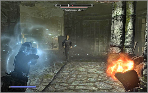 Go through the narrow corridor to the next room of the Dungeons - Hitting the Books - p. 1 - College of Winterhold quests - The Elder Scrolls V: Skyrim Game Guide