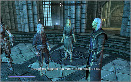 Tolfdir will now take a tour around the area and its definitely worth to listen to what he has to say - Good Intentions - College of Winterhold quests - The Elder Scrolls V: Skyrim Game Guide
