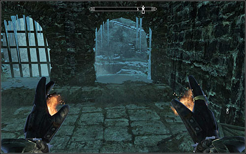 Depending on your liking, you can either explore the eastern part of the current location, or head south and jump to the lower level (screen above) - Good Intentions - College of Winterhold quests - The Elder Scrolls V: Skyrim Game Guide