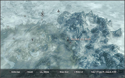 Open the world map and find the destination point (screen above) - Revealing the Unseen - p. 1 - College of Winterhold quests - The Elder Scrolls V: Skyrim Game Guide
