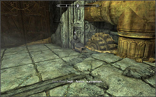 You will complete the objective very fast, as you will come across Gavros Plinius, one of the Synod researchers right after getting inside the ruins (screen above) - Revealing the Unseen - p. 1 - College of Winterhold quests - The Elder Scrolls V: Skyrim Game Guide