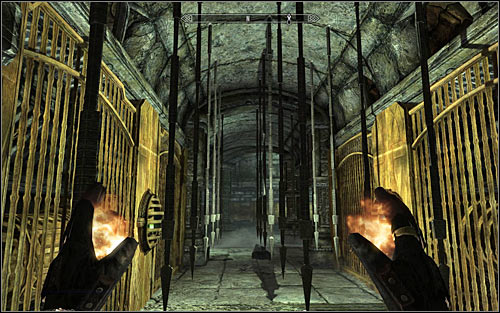 Use the key you just collected to open the second large gate and head forward - Revealing the Unseen - p. 1 - College of Winterhold quests - The Elder Scrolls V: Skyrim Game Guide