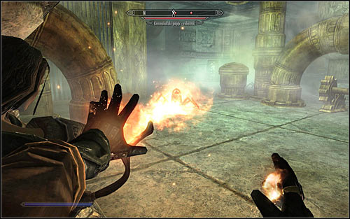 Look out, as pretty soon you will be attacked by Dwarven Spider Workers (screen above) - Revealing the Unseen - p. 1 - College of Winterhold quests - The Elder Scrolls V: Skyrim Game Guide