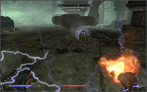Inside the next room, apart from a Spider Worker you will be attacked by a rightful Dwarven Spider (screen above) - Revealing the Unseen - p. 1 - College of Winterhold quests - The Elder Scrolls V: Skyrim Game Guide