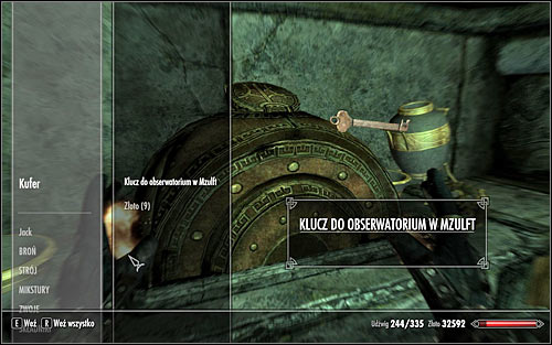 After the battle, look for a chest containing the Mzulft Observatory Key (screen above) - Revealing the Unseen - p. 2 - College of Winterhold quests - The Elder Scrolls V: Skyrim Game Guide