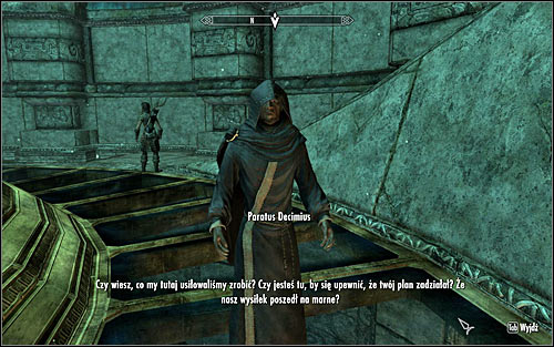 Go down and approach Paratus (screen above), who will be mad that he didnt get a satisfying result and will blame you for it, stating that the disturbance has its origin at the College - Revealing the Unseen - p. 3 - College of Winterhold quests - The Elder Scrolls V: Skyrim Game Guide