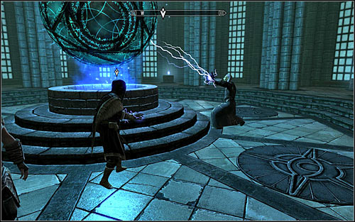 Approach the Arch-Mage who will ask you for help in deactivating the barrier - Revealing the Unseen - p. 3 - College of Winterhold quests - The Elder Scrolls V: Skyrim Game Guide