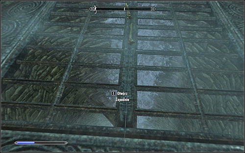 Open the metal gate and watch another scene with the ghosts of the dead Mages - Staff of Magnus - p. 2 - College of Winterhold quests - The Elder Scrolls V: Skyrim Game Guide