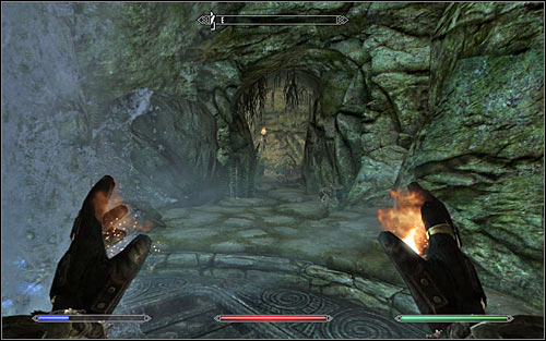 If you dont mind exploring the last part of the Thoroughfare, choose the eastern passage (screen above) - Staff of Magnus - p. 2 - College of Winterhold quests - The Elder Scrolls V: Skyrim Game Guide