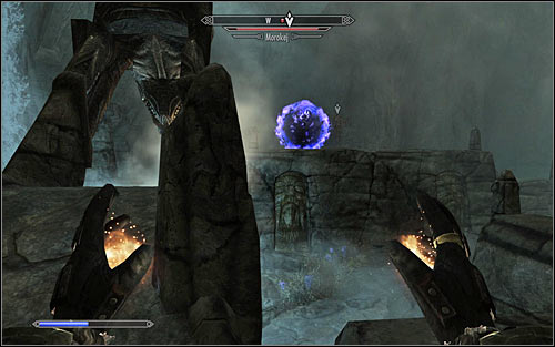 Morokei can also decide to call in an Atronach for help (screen above), making the battle more difficult - Staff of Magnus - p. 3 - College of Winterhold quests - The Elder Scrolls V: Skyrim Game Guide