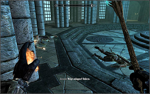 Head to the main room of the Hall of the Elements and approach Ancano - Eye of Magnus - College of Winterhold quests - The Elder Scrolls V: Skyrim Game Guide