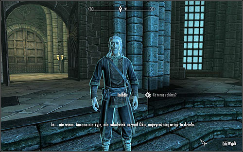 You can now search for Tolfdir and speak with him (screen above) - Eye of Magnus - College of Winterhold quests - The Elder Scrolls V: Skyrim Game Guide