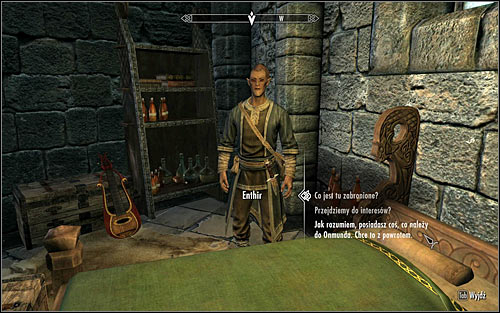 Enthir should be at the Hall of Attainment as well, though his quarters are at the upper level of the tower - Onmunds Request - College of Winterhold quests - The Elder Scrolls V: Skyrim Game Guide