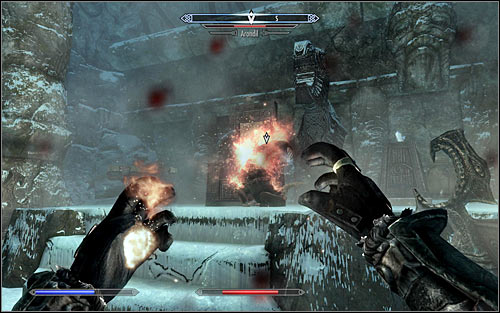The Staff should be in possession of the strongest enemy occupying the chosen location (screen above) and unfortunately you have to reckon with the fact that he will have highly developed magic skills - Arniels Endeavor - p. 1 - College of Winterhold quests - The Elder Scrolls V: Skyrim Game Guide