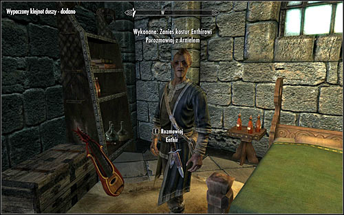 Return to the College of Winterhold and give the recently obtained Staff to Enthir, in return receiving the Warped Soul Gem (screen above) - Arniels Endeavor - p. 1 - College of Winterhold quests - The Elder Scrolls V: Skyrim Game Guide
