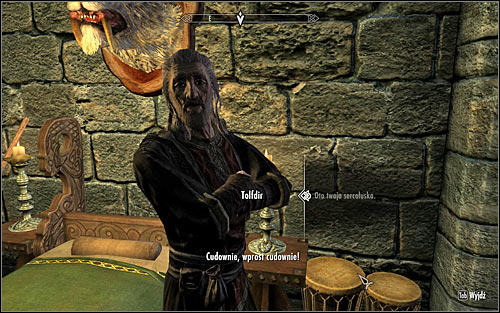 Now you can return to Tolfdir, speak with him and give him the Heartscales (screen above) - Alteration Ritual Spell - College of Winterhold quests - The Elder Scrolls V: Skyrim Game Guide
