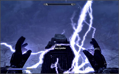 In this case you will have to use a lightning spell, for example Sparks or Chain Lightning (Destruction), aiming at the book (screen above) - Destruction Ritual Spell - College of Winterhold quests - The Elder Scrolls V: Skyrim Game Guide