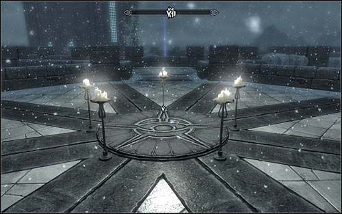In accordance with the information received from Phinis, head to the Hall of Attainment and use the stairs to reach the very top of the tower - Conjuration Ritual Spell - College of Winterhold quests - The Elder Scrolls V: Skyrim Game Guide