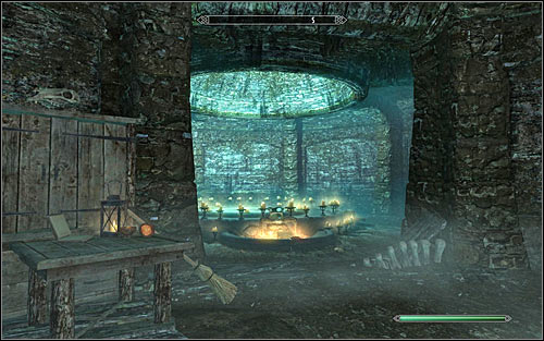 The Sigil Stone that you got from Phinis (and previously from the Dremora) is quite important, as you can use it at The Atronach Forge found in the Midden (screen above) to create the most powerful and precious items - Conjuration Ritual Spell - College of Winterhold quests - The Elder Scrolls V: Skyrim Game Guide