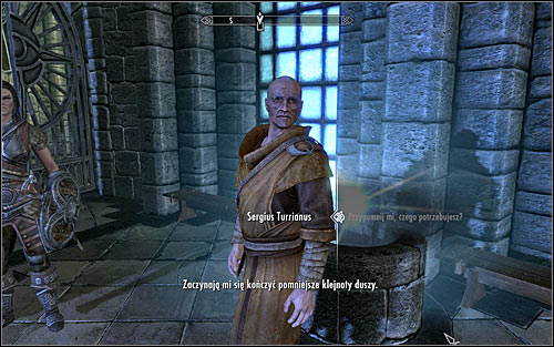 Find Sergius Turrianus (hes usually on the main square or at the Hall of the Elements) and ask if he doesnt need your help with anything - Miscellaneous: Restocking Soul Gems - College of Winterhold quests - The Elder Scrolls V: Skyrim Game Guide