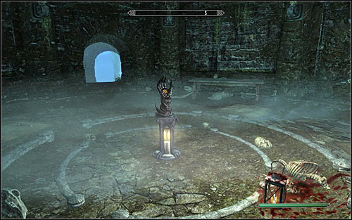 The relic is in the north-east part of the map and its a gauntlet (screen above) with which you cant do anything at first - Miscellaneous: Velehk Sains Treasure - College of Winterhold quests - The Elder Scrolls V: Skyrim Game Guide