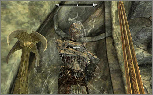 While passing through the Catacombs, note the traps found here and there - the hanging bones are specially dangerous, as they can wake up more Draugrs (screen below) - Speaking with Silence - Thieves Guild quests - The Elder Scrolls V: Skyrim Game Guide