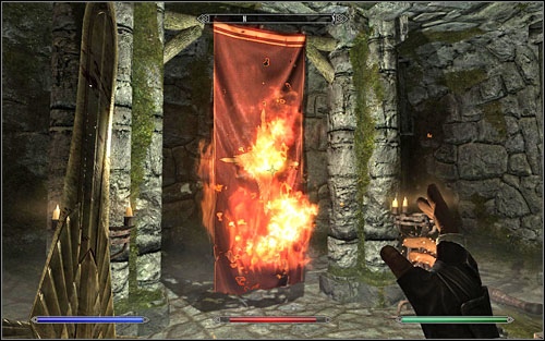 Heading deeper into the cave, you will at some point come across the thieves banner - setting it on fire will let you complete Destroy the Summerset Shadows Banner (it will increase your prize in the end) - City Influence: Windhelm - Summerset Shadows - Thieves Guild quests - The Elder Scrolls V: Skyrim Game Guide