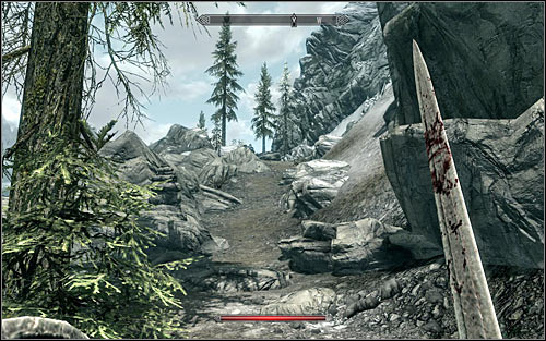 Bleak Falls Barrow is on top of a mountain west of Riverwood - Heading to Bleak Falls Barrow | Bleak Falls Barrow - Bleak Falls Barrow - The Elder Scrolls V: Skyrim Game Guide