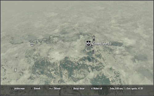 Open the world map to determine that Winterhold is in the north-east part of Skyrim (screen above) - Heading to Winterhold | Elder Knowledge - Elder Knowledge - The Elder Scrolls V: Skyrim Game Guide