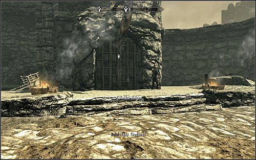 If you want to run from the keep with Ralof, you need to approach the Helgen Keep entrance on the right, beside which hes standing (screen above) - Running away from the Dragon | Unbound - Unbound - The Elder Scrolls V: Skyrim Game Guide