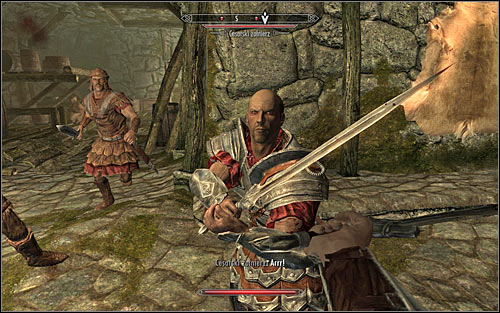 Head further following Ralof, choosing the western exit and afterwards going down the stairs onto the lower level - Getting through the Keep with Ralof | Unbound - Unbound - The Elder Scrolls V: Skyrim Game Guide