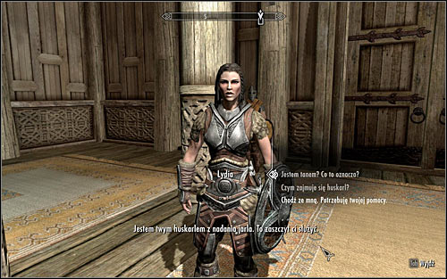 Head to the Dragonsreach exit and you will come across Lydia, who the Jarl has mentioned (screen above) - Heading to the Greybeards | The Way of the Voice - The Way of the Voice - The Elder Scrolls V: Skyrim Game Guide