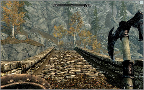 Cross the village, heading west - Heading to the Greybeards | The Way of the Voice - The Way of the Voice - The Elder Scrolls V: Skyrim Game Guide