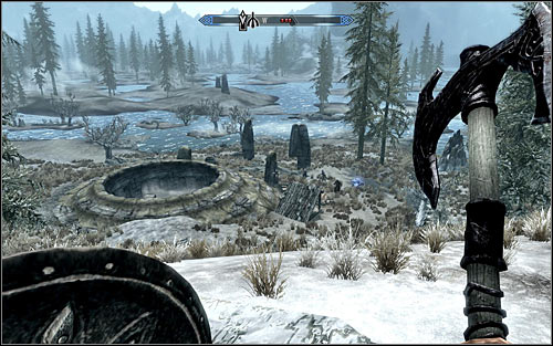 After reaching the northern part of the map, that is after getting nearby Morthal or Dawnstar, you will have an easier time getting to Ustengrav, as you will mainly travel through lowland and encounter weak enemies on your way - Heading to the temple of Ustengrav | The Horn of Jurgen Windcaller - The Horn of Jurgen Windcaller - The Elder Scrolls V: Skyrim Game Guide