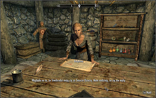 Approach the table beside which Delphine is sitting and initiate a conversation with her (screen above) - Meeting with Delphine | Diplomatic Immunity - Diplomatic Immunity - The Elder Scrolls V: Skyrim Game Guide