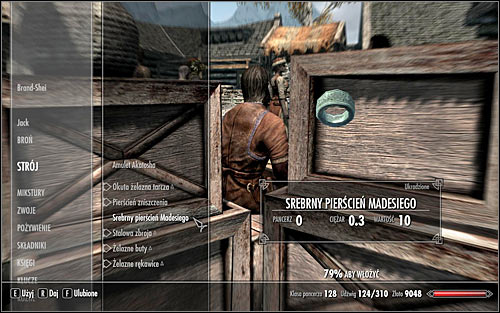 Go to your own inventory, choose Apparel, mark the recently gained Madesis Ring (screen above) and press R to put it into the pocket of the trader that you interacted with - The theft | A Chance Arrangement - A Chance Arrangement - The Elder Scrolls V: Skyrim Game Guide